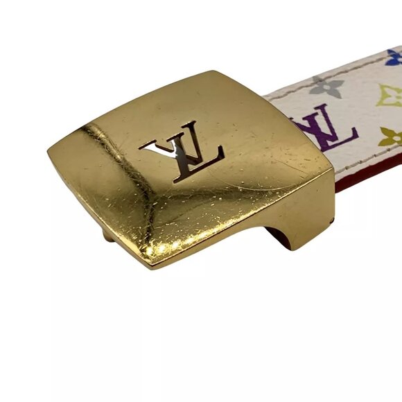 LOUIS VUITTON Saint Tulle 75/30 Belt Multi-Color Canvas - Picture 9 of 11